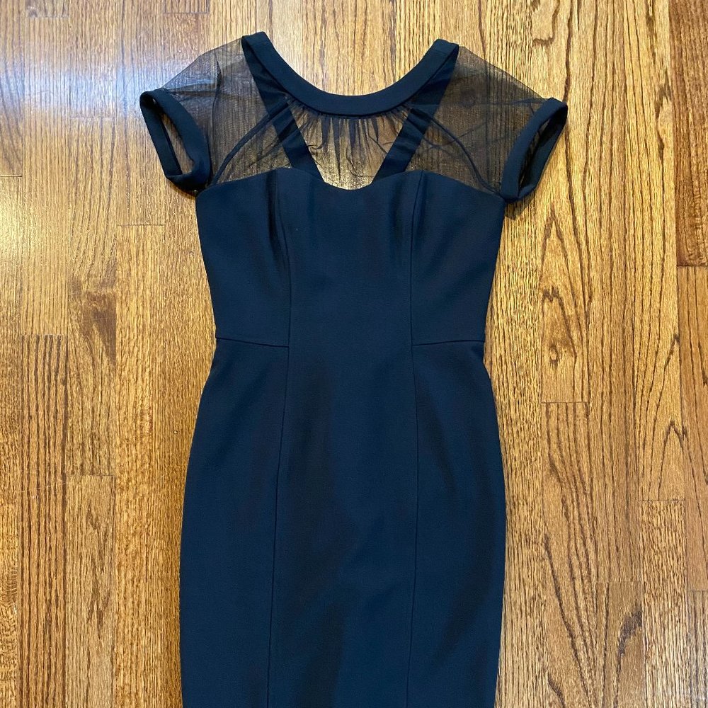 Maggy London Cap-Sleeve Crepe Dress - little black dress